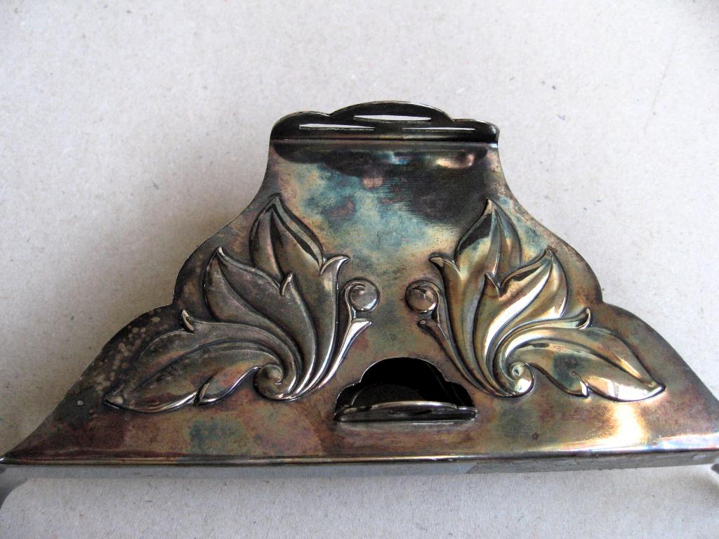 Jugendstil verzilverde servethouder Gero Georg Nilsson, 1915, Ophalen of Verzenden, Zilver