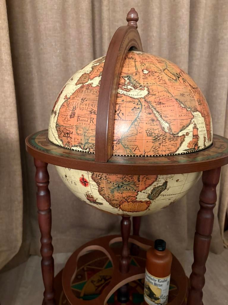 Zoffoli barglobe drank bar wereldbol globebar drankglobe, Ophalen of Verzenden, Zo goed als nieuw