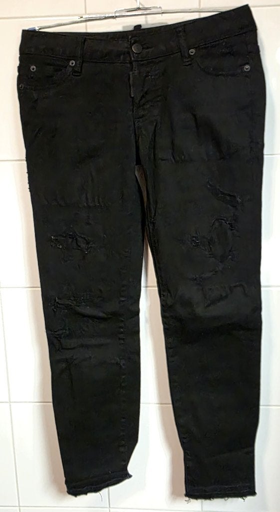 Jeans broek Dsquared2 zwart mt 38, DSQUARED2, Blauw, Ophalen of Verzenden, Zo goed als nieuw