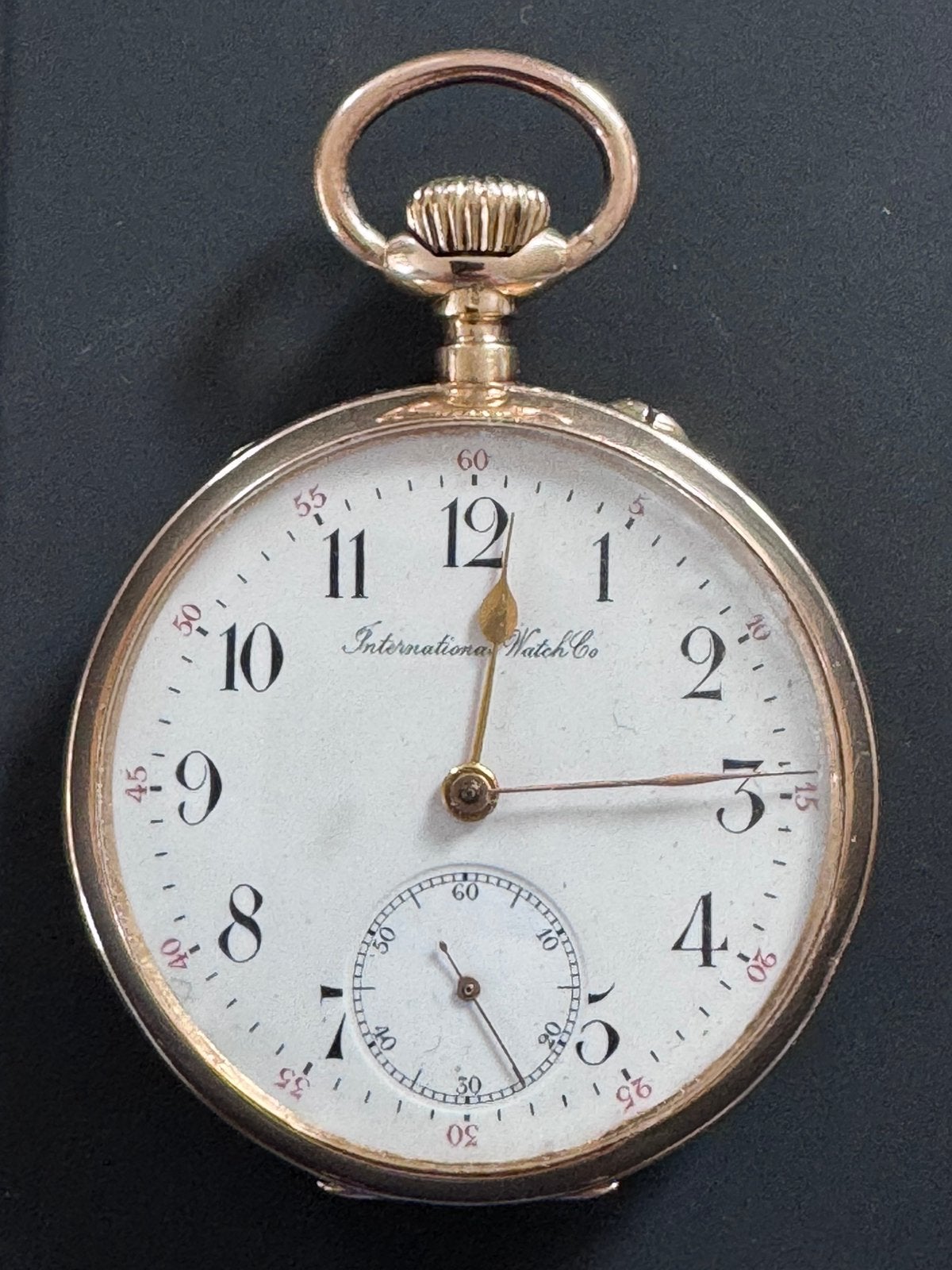 Te koop IWC 14K gouden zakhorloge, Ophalen, Goud, Overige merken
