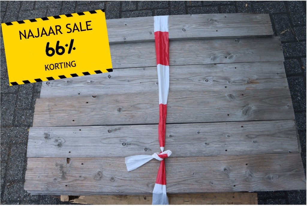 PALLET AANBIEDING  Zon Vergrijsde Barnwood planken 3,96 m2, Ophalen of Verzenden, Gebruikt, Minder dan 180 cm, Planken