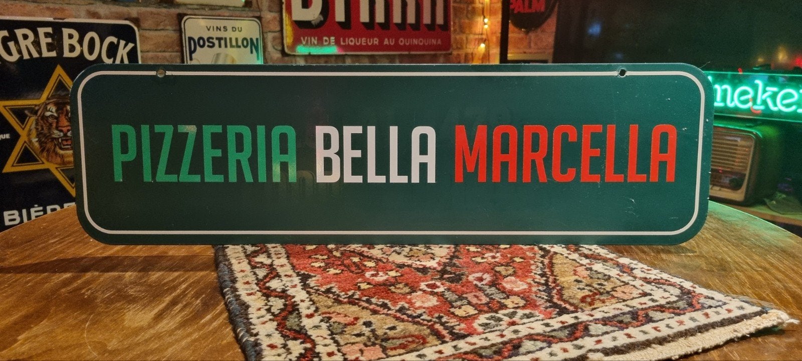 Italië vird decoratief pizzeria mancave bar keuken, Ophalen of Verzenden, Gebruikt, Reclamebord