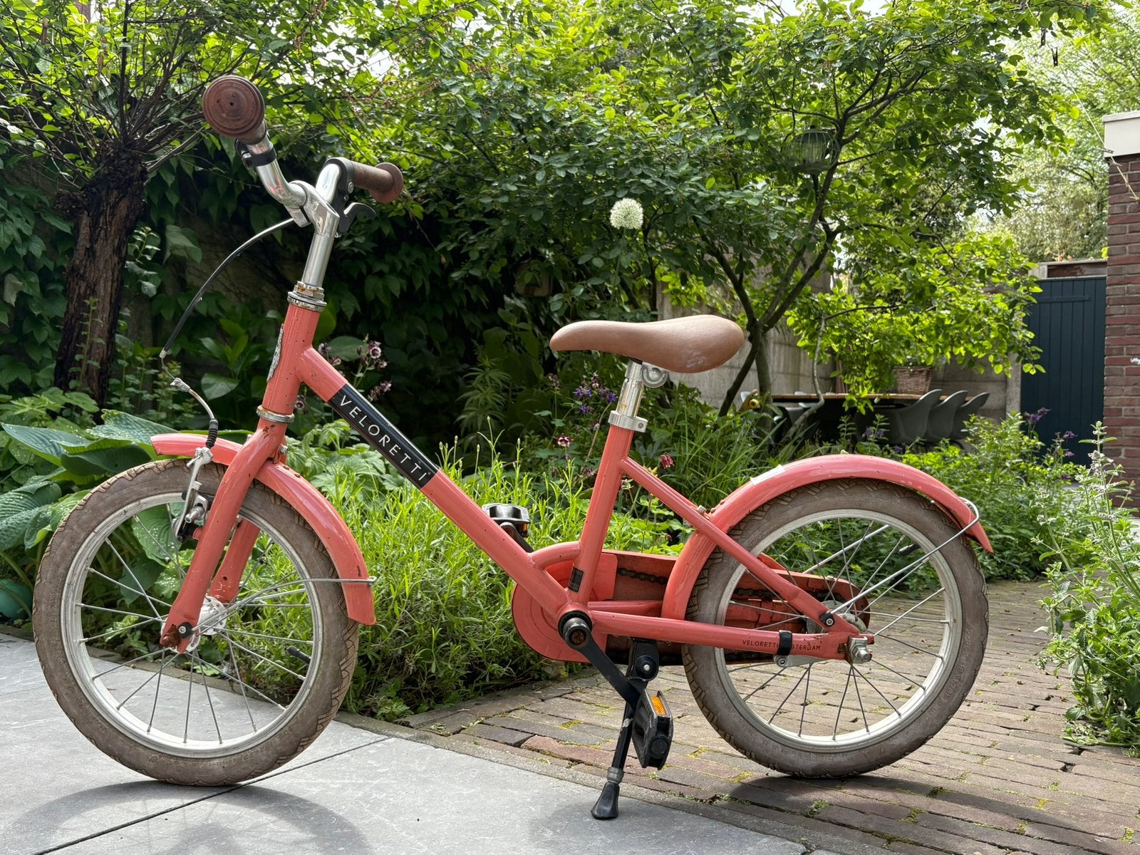 Veloretti kinderfiets maxi Blazing Salmon, Ophalen, Gebruikt, Velgrem, 16 tot 20 inch