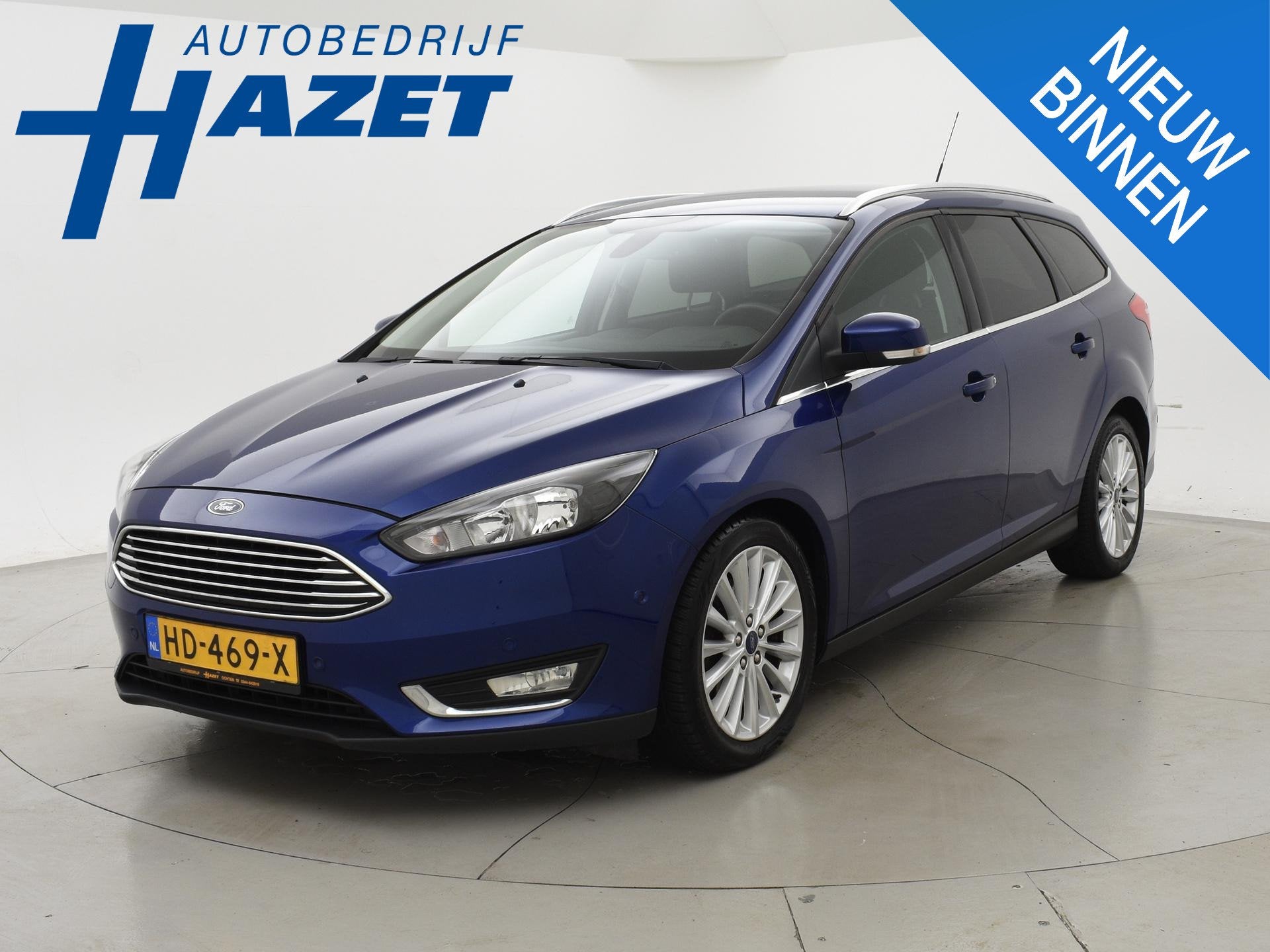 FORD FOCUS WAGON 1.5 ECOBOOST 150PK AUT. TITANIUM ED. | CAME, Auto's, Ford, Stof, 4 cilinders, 150 pk, Blauw