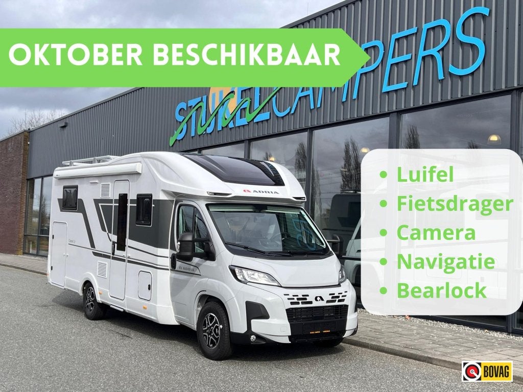 Adria Coral 670 DL AUTOMAAT/180PK, Caravans en Kamperen, Campers, Automaat, Ringverwarming, Fiat, Bedrijf