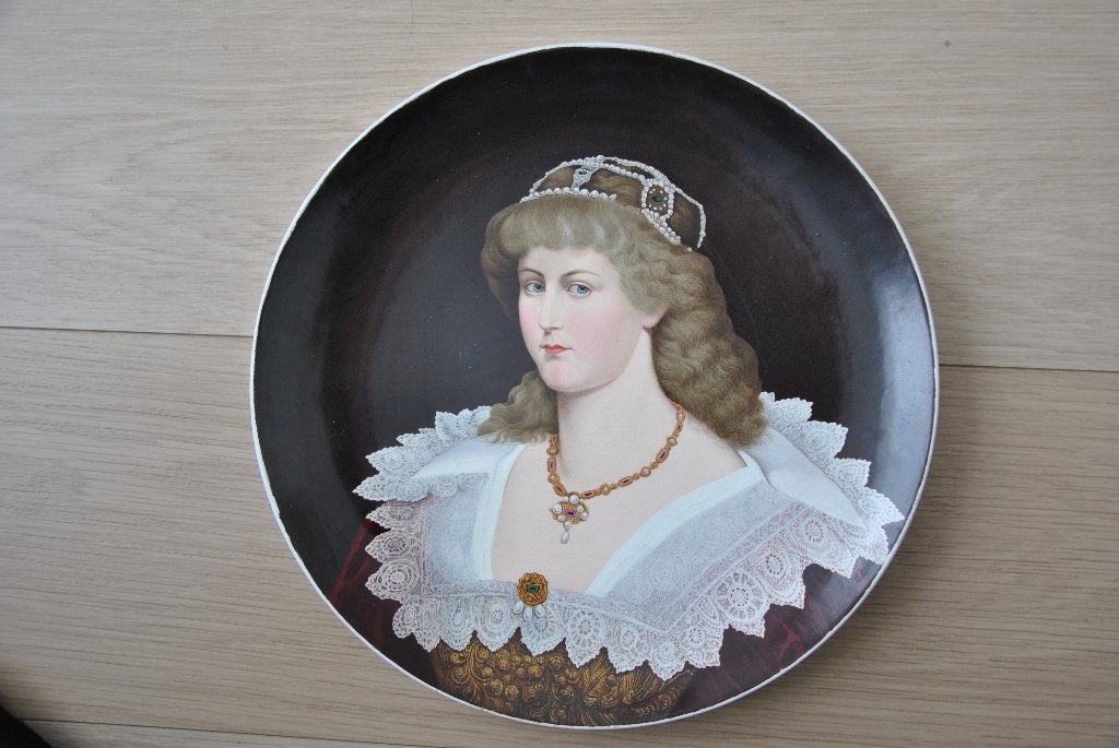ANTIEK PORCELEYN   WANDBORD VROUWEN PORTRET, Ophalen of Verzenden