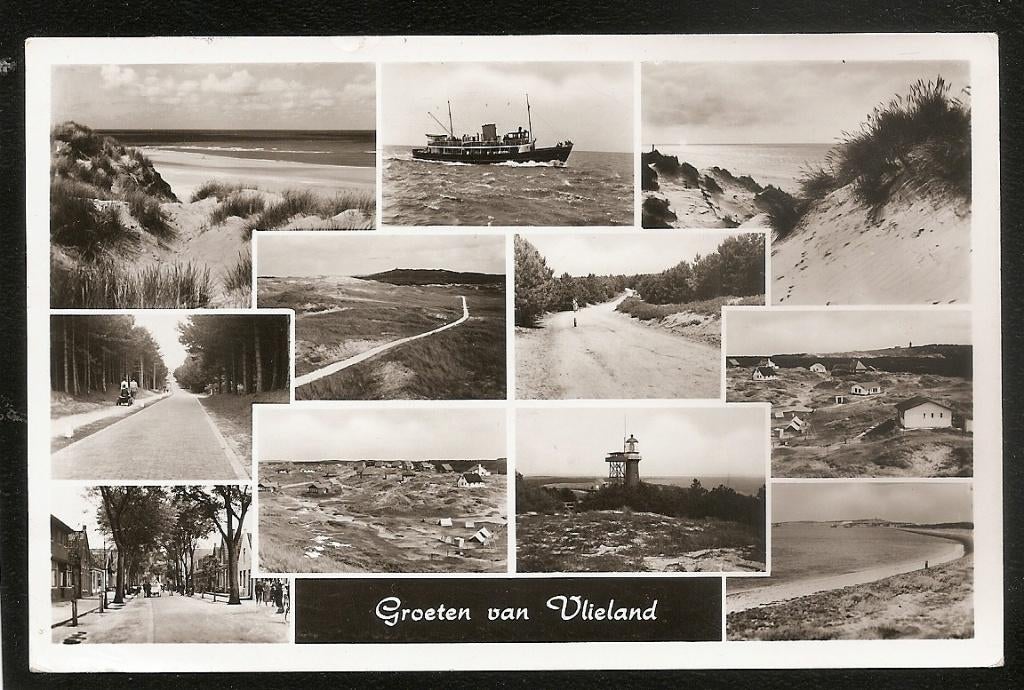 Vlieland, groeten van, Ophalen of Verzenden, 1940 tot 1960, Gelopen, Friesland