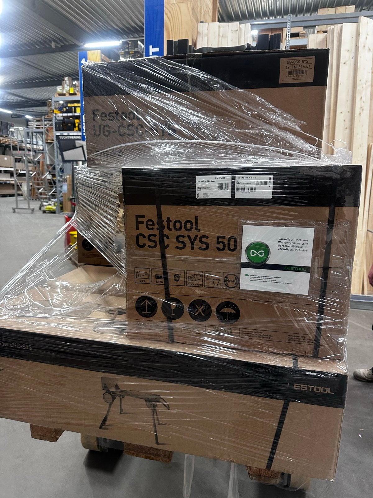 Festool CSC SYS 50 EBI Accu Tafelzaag + Onderstel UG-CSC-SYS, Cirkelzaag, 70 mm of meer, Nieuw, Ophalen of Verzenden