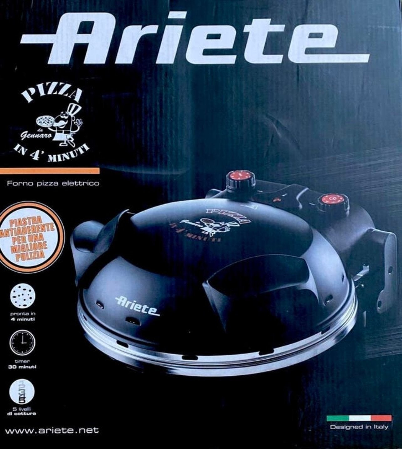 Nieuw & Ongeopend Ariete Pizza Oven - Pizza in 4 minuten!, Witgoed en Apparatuur, Ovens, Minder dan 45 cm, Overige merken, Pizzaoven