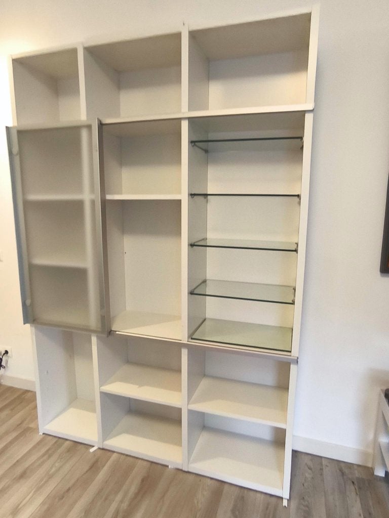Interlübke wandkast, wit met glazen deur, Ophalen, Met deur(en), 200 cm of meer, 150 tot 200 cm