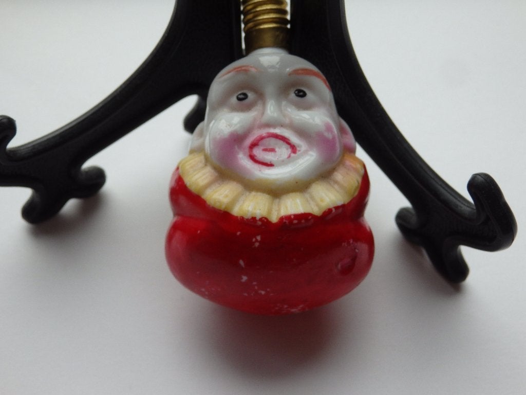 nr2 Antiek Figuurlampje Clown Pierrot kerstboom lampje 15V, Ophalen of Verzenden, Gebruikt