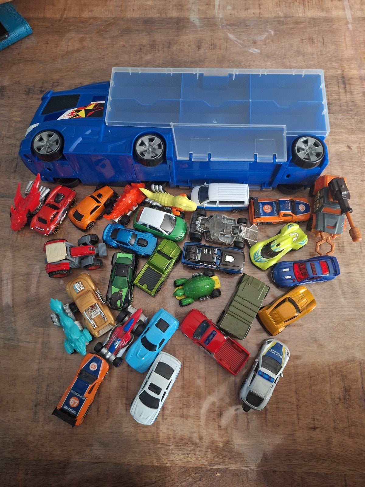 Merkloze auto's en opruim bak, Kinderen en Baby's, Ophalen of Verzenden, Gebruikt
