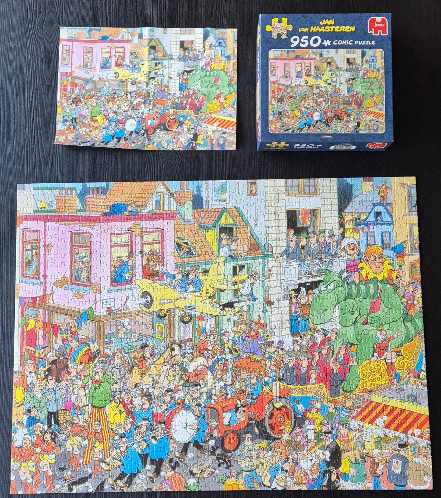 Jan van Haasteren 950 Carnival, inclusief poster, Ophalen of Verzenden, 500 t/m 1500 stukjes, Zo goed als nieuw, Legpuzzel