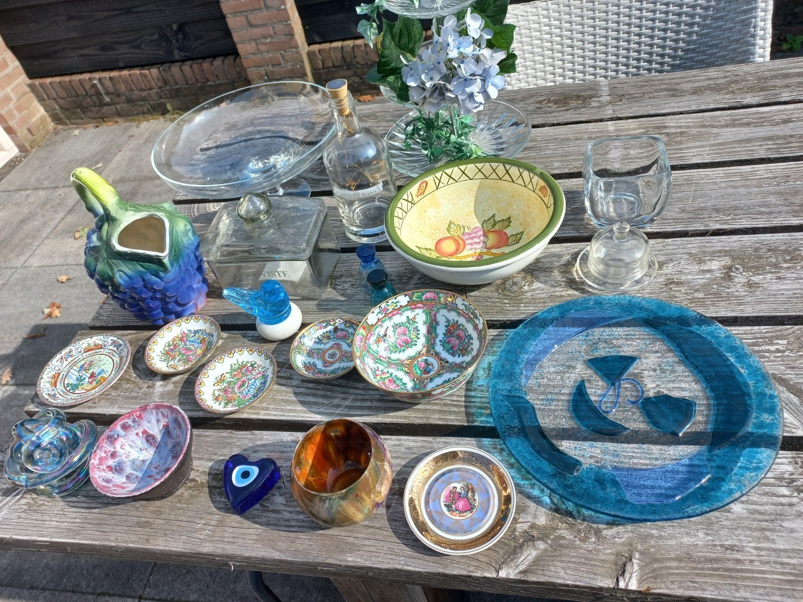 Diverse kleurrijke schalen en borden - decoratie, Ophalen of Verzenden, Rond