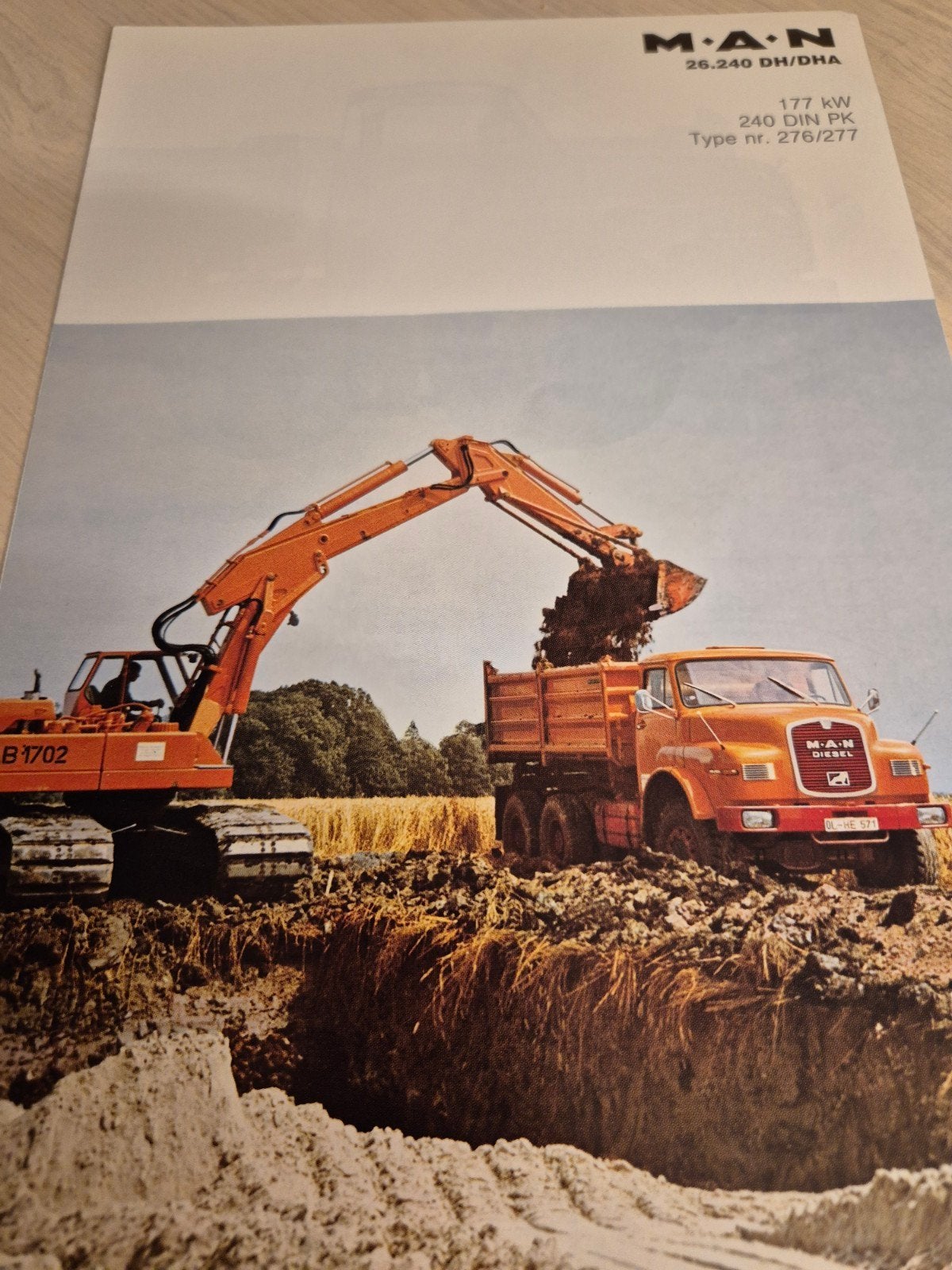 1977 Nederlands MAN DHA 26 tonner kippers folder izgst, Ophalen of Verzenden, Zo goed als nieuw, Overige merken