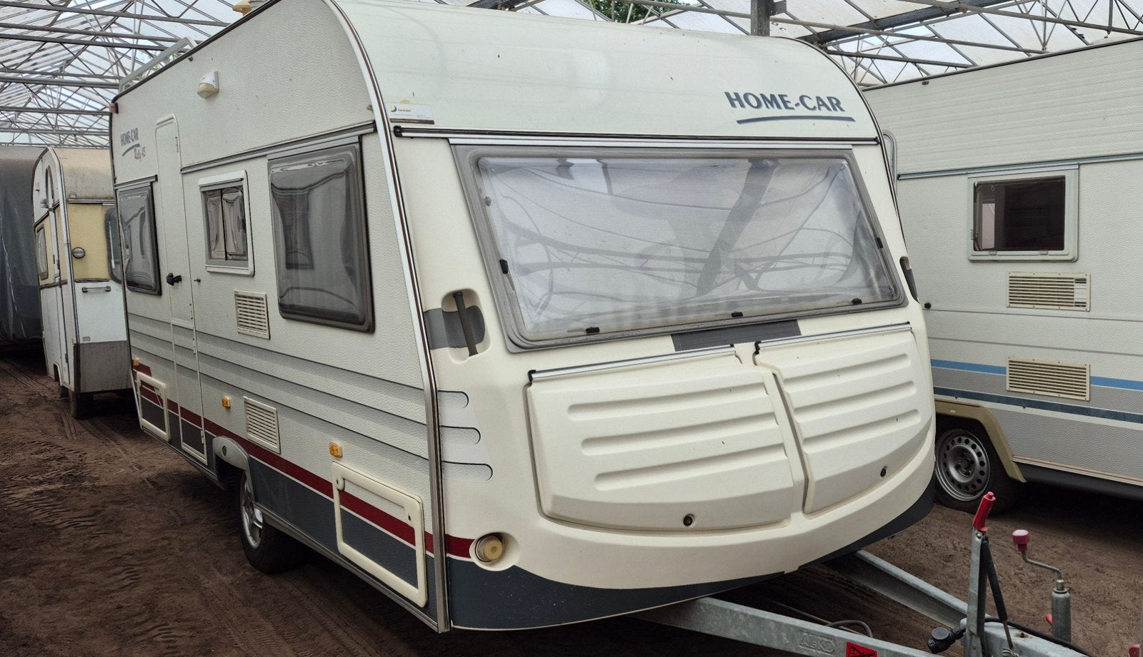 Home-Car Racer 450 Caravan luxe bekleding met voortent, Caravans en Kamperen, Caravans, Home-car, Rondzit, Kachel, 750 - 1000 kg