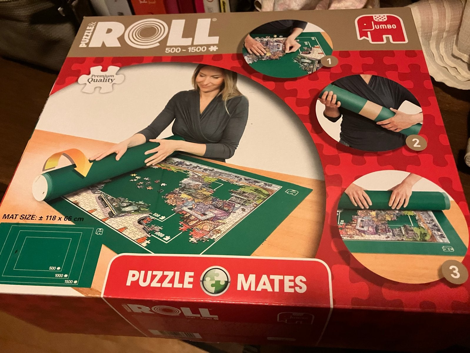 Jumbo Puzzle & Roll mat puzzelrol, Hobby en Vrije tijd, Ophalen of Verzenden, 500 t/m 1500 stukjes, Zo goed als nieuw, Legpuzzel