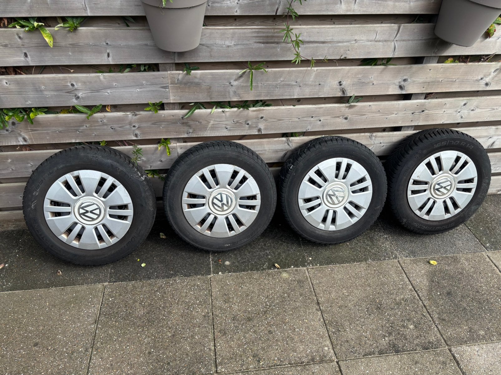 Vw up! Winterbanden 165/70 r14, Ophalen, 14 inch, Gebruikt, Banden en Velgen