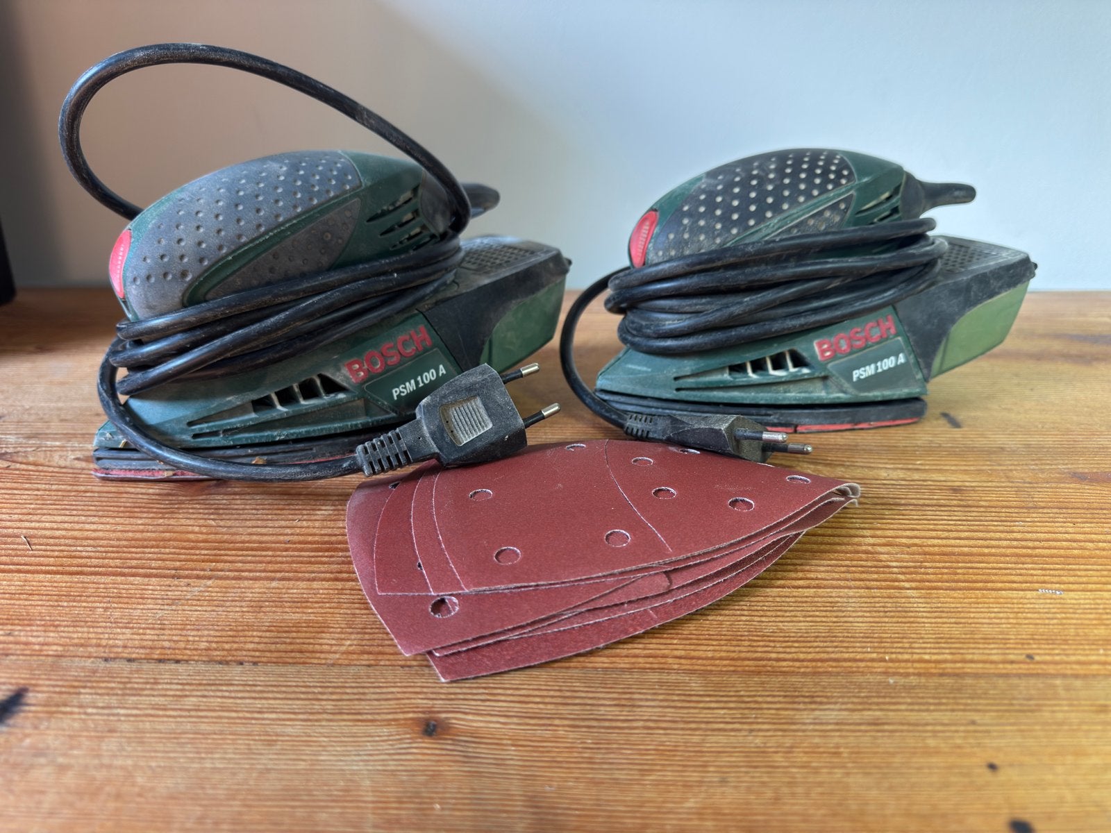 Bosch PSM 100 A Multischuurmachine (2 stuks), Ophalen of Verzenden, Gebruikt, Minder dan 600 watt, Overige typen