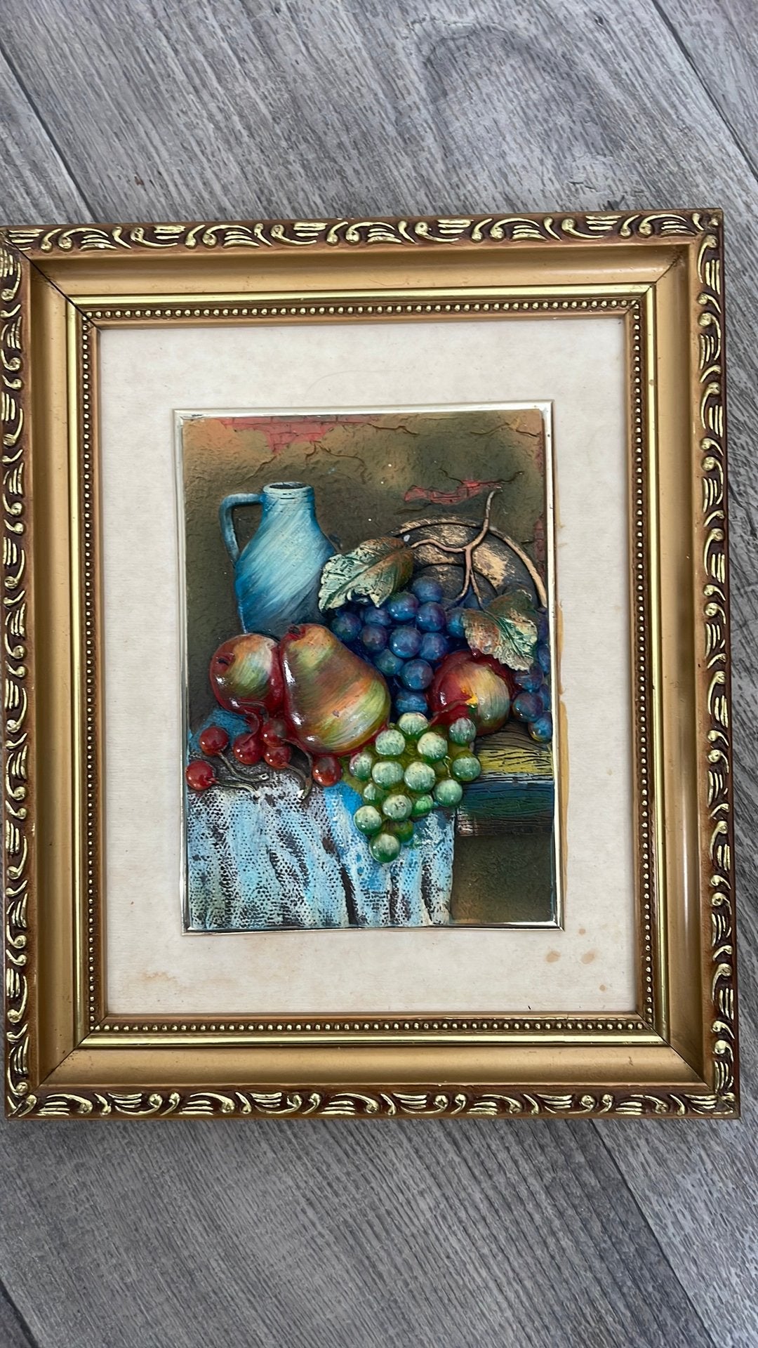 3D: Driedimensionaal relief stilleven met fruit, Antiek en Kunst, Ophalen of Verzenden