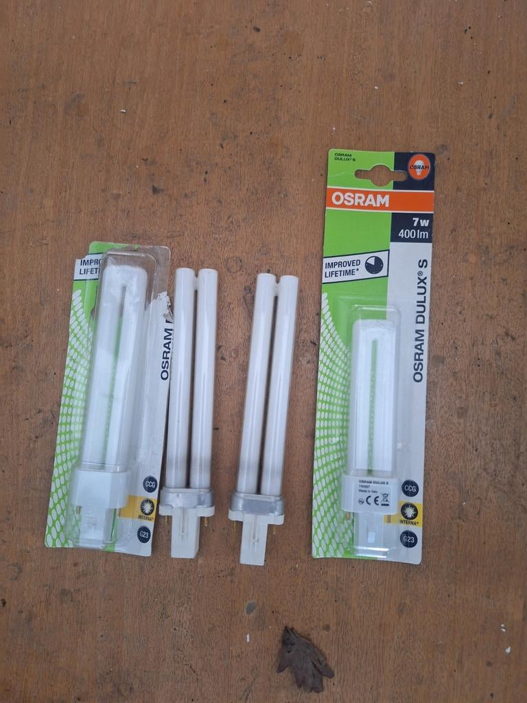 OSRAM DULUX S 7W 400lm spaarlampen (3 stuks), Ophalen of Verzenden, Nieuw, Modern
