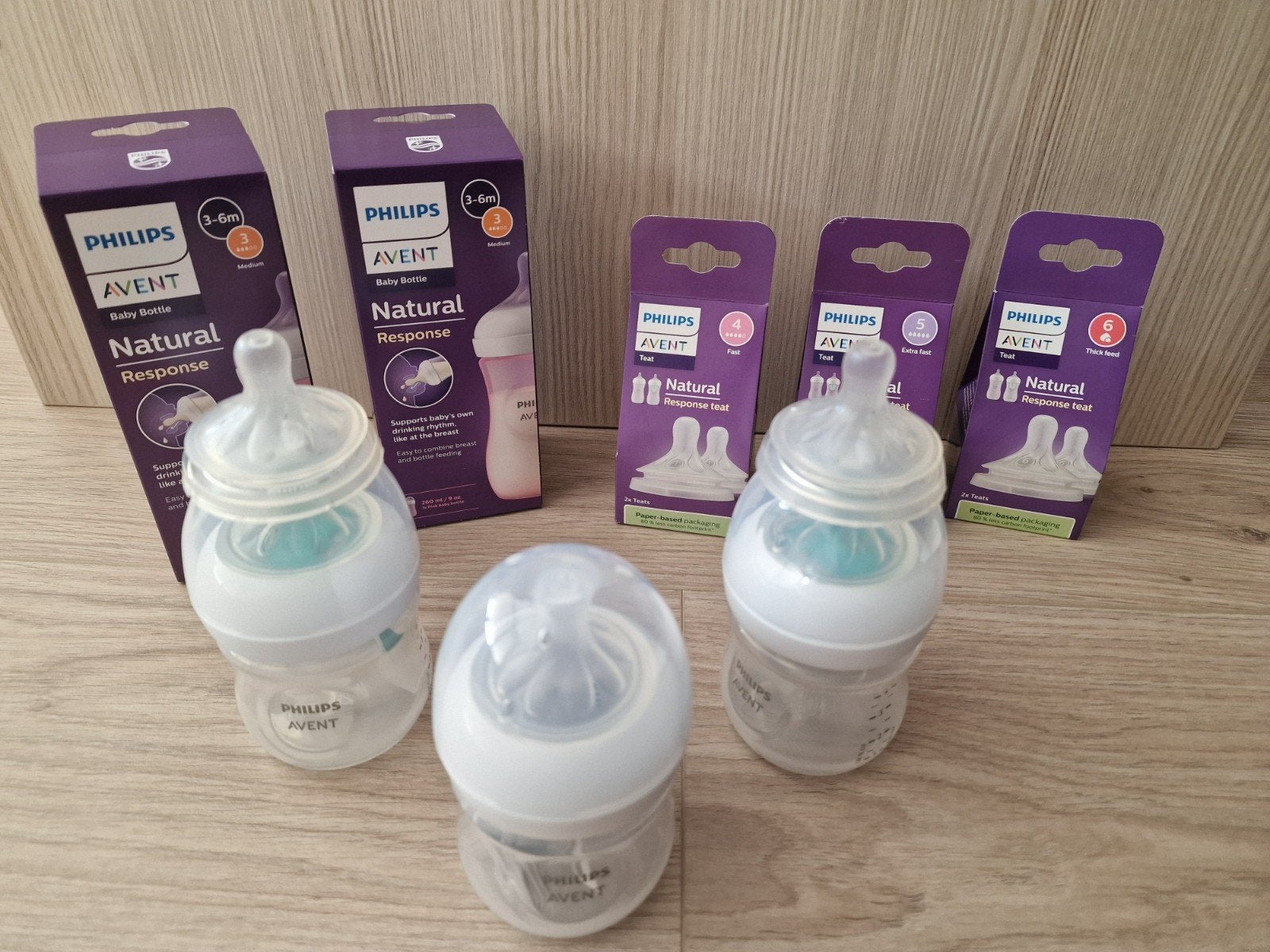 Philips Avent Natural Response Babyflessen en Spenen Set, BPA-vrij, Zo goed als nieuw, Babyfles, Philips Avent