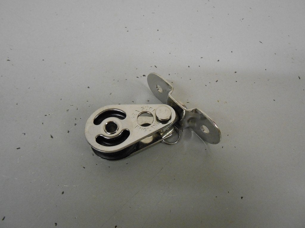 Mini Blokje met grondplaat + wartel, RVS, voor 6 - 8 mm lijn, Ophalen of Verzenden, Nieuw, Lijn of Blok