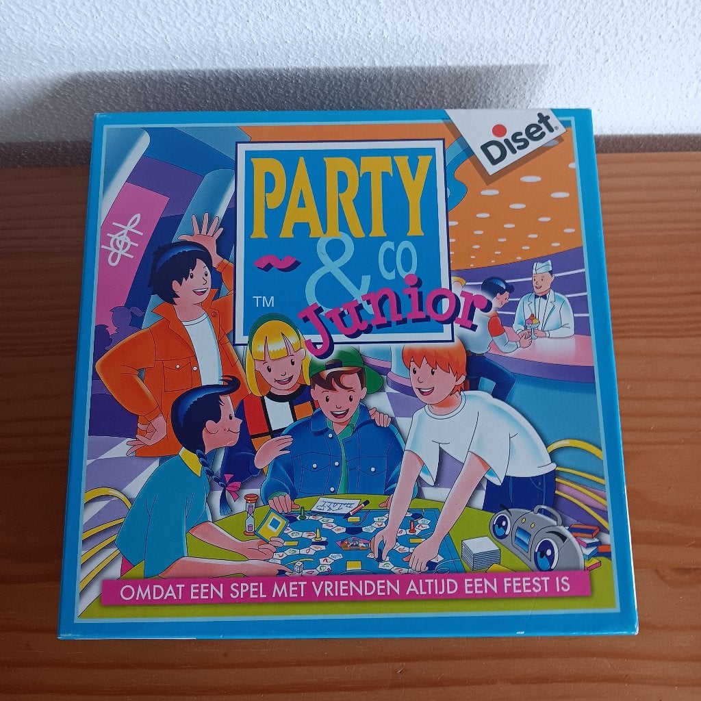 Party & Co Junior - Gezellig bordspel - nieuwstaat, Drie of vier spelers, Ophalen of Verzenden, Zo goed als nieuw, Diset