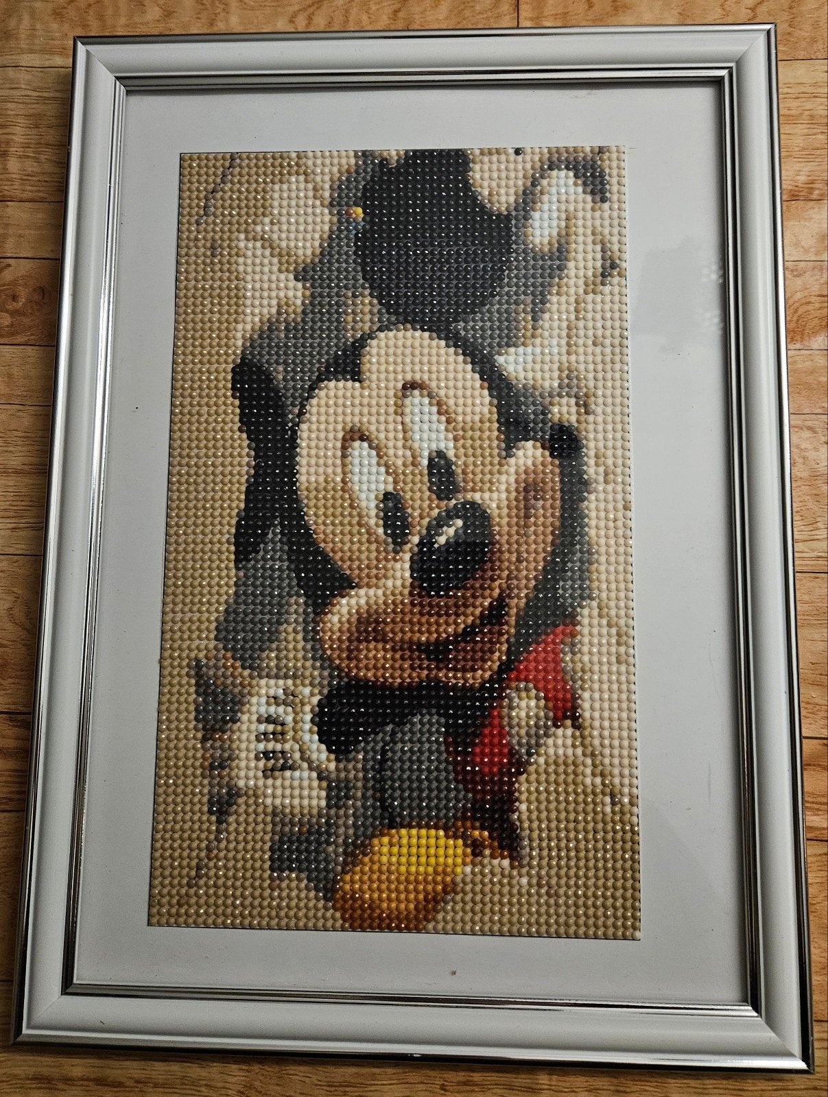 Mickey Mouse schilderij voor op kinderkamer.
Afmetingen hoog, Ophalen of Verzenden, Wanddecoratie
