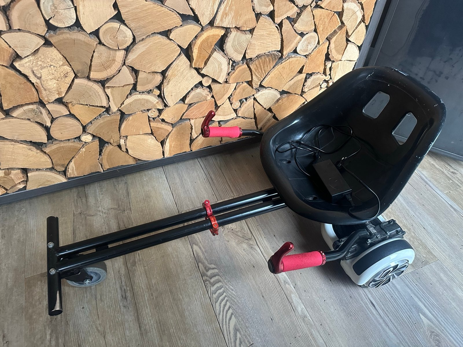 Hoverboard met Hoverkart Zitje - Wit/Zwart, Ophalen, Gebruikt, Overige typen