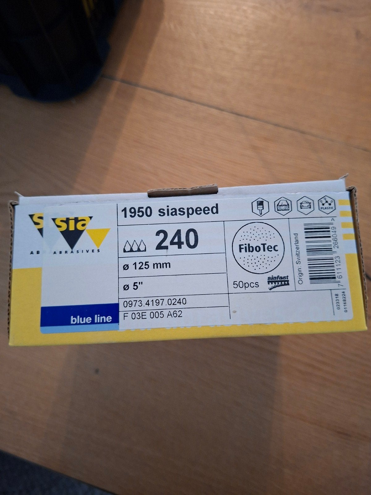 SIA 1950 Siaspeed Schuurpapier P240, 125mm, 50 stuks, Ophalen of Verzenden, Nieuw, Minder dan 600 watt, Overige typen
