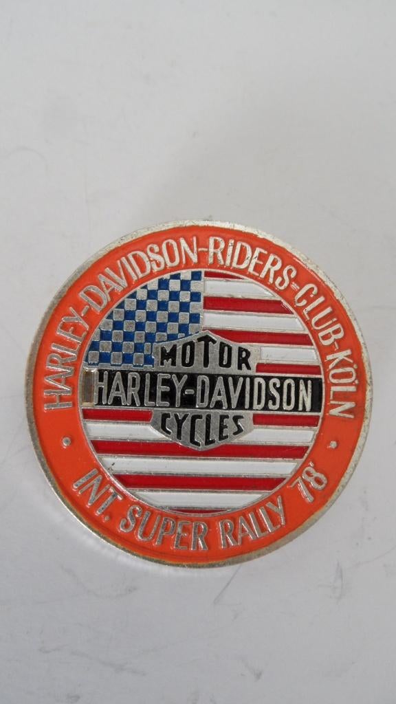 Harley-Davidson 1978 Superrally speld, Verzenden, Zo goed als nieuw, Merk, Speldje of Pin