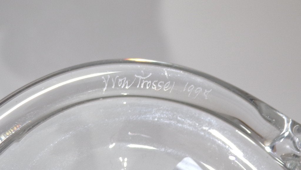 Yvon Trossel - unica vaas / glas, Ophalen of Verzenden