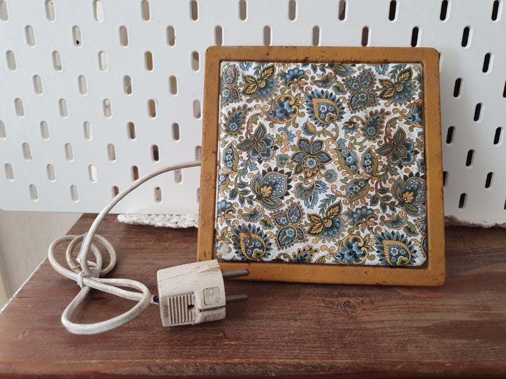 Vintage elektrisch metalen warmhoudplaatje van Inventum, Verzenden