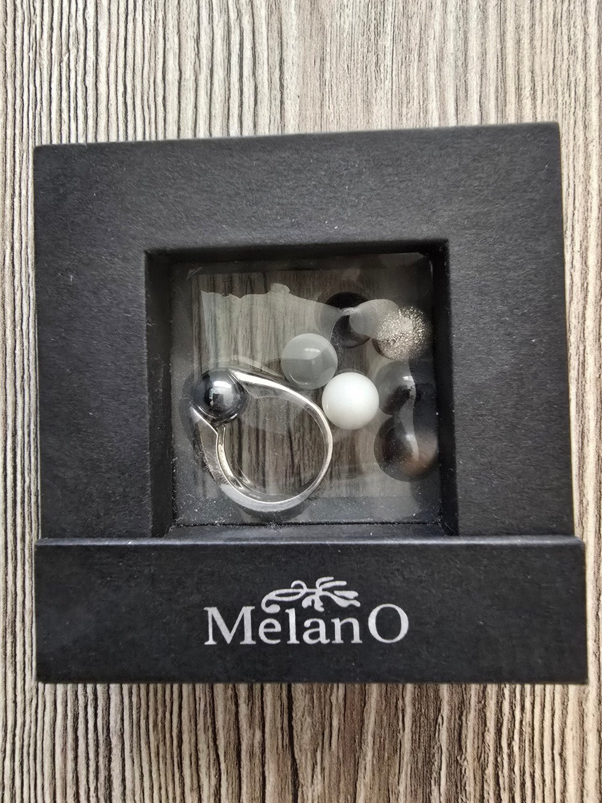 MelanO zilverring met diverse stenen, Ophalen of Verzenden