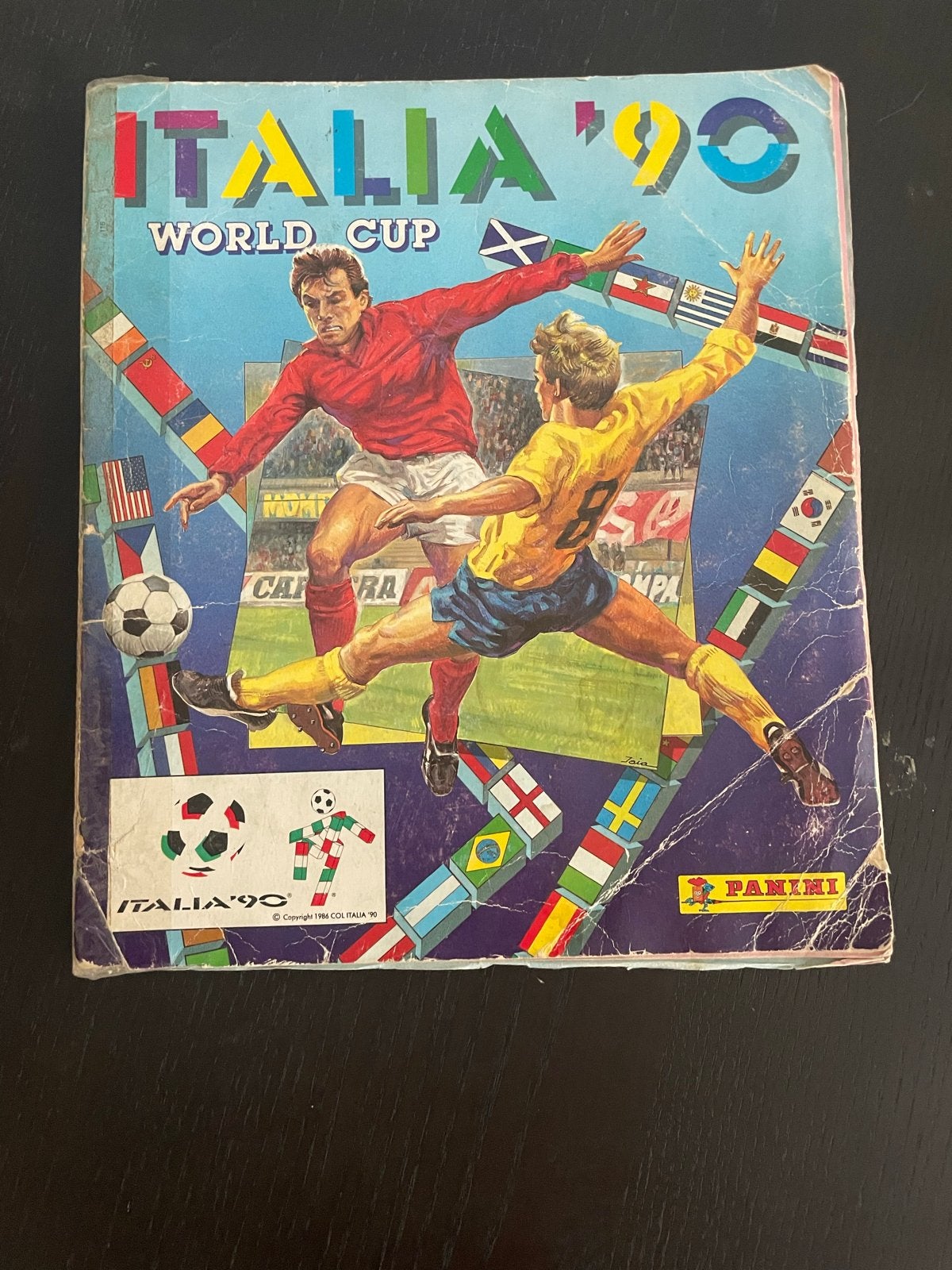 Compleet Panini FIFA World Cup Italia '90 stickeralbum, Ophalen of Verzenden, Gebruikt, Overige sporten, Boek of Tijdschrift