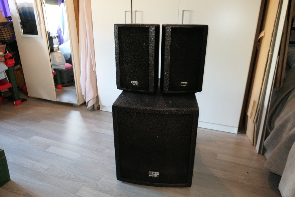 DAP PRO - Club Mate 12 Speakerset, Gebruikt, Subwoofer, AUX-ingang, Ophalen