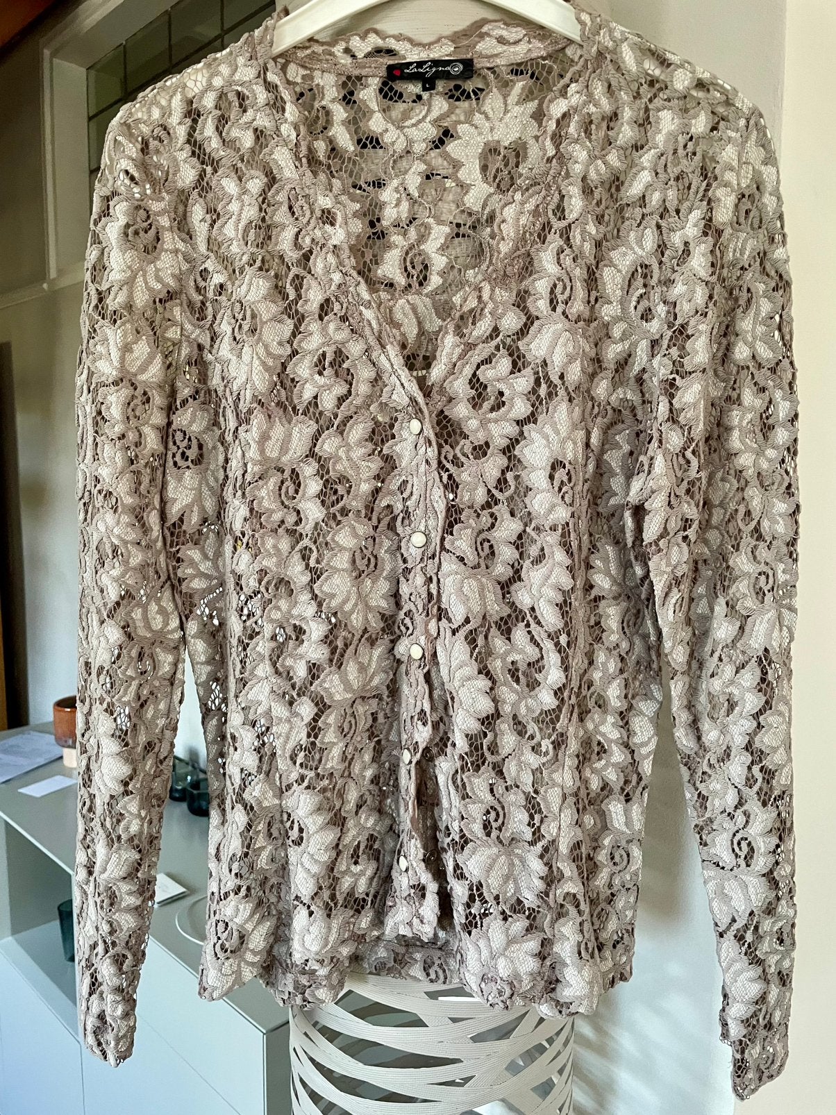 Blouse La Ligna maat L, Kleding | Dames, Verzenden, Zo goed als nieuw, Maat 42/44 (L), Beige