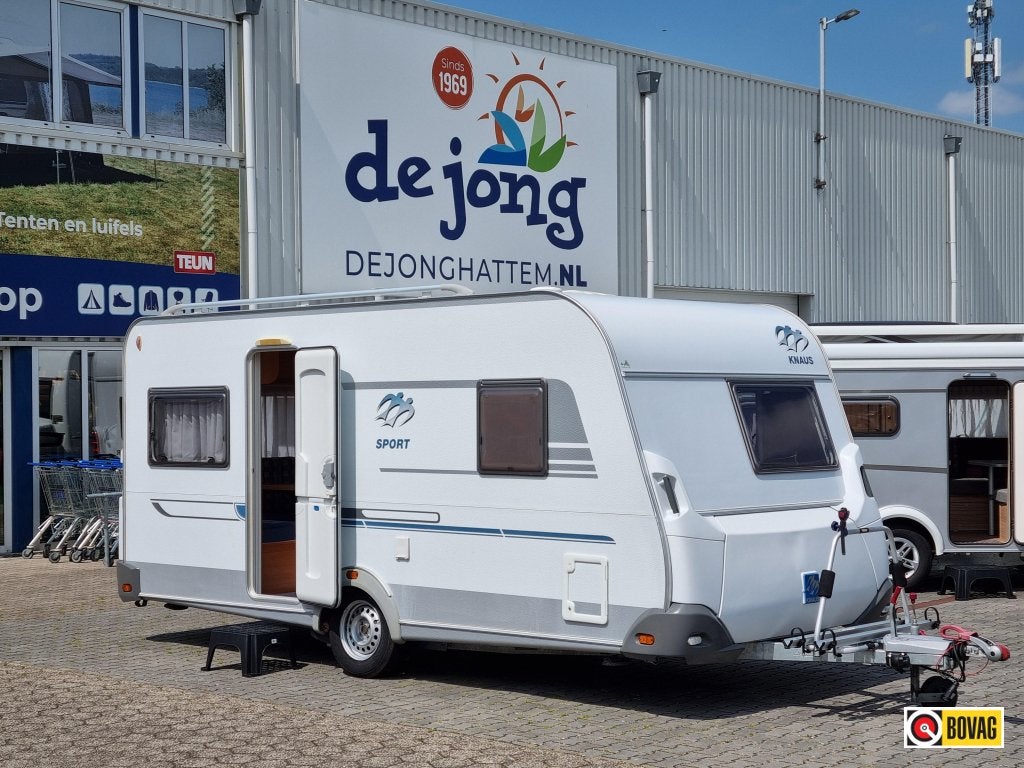 Knaus Sport Premium Line 450 FU - Mover - Voortent -, Caravans en Kamperen, Caravans, Rondzit, Bedrijf, Overige typen, 5 tot 6 meter
