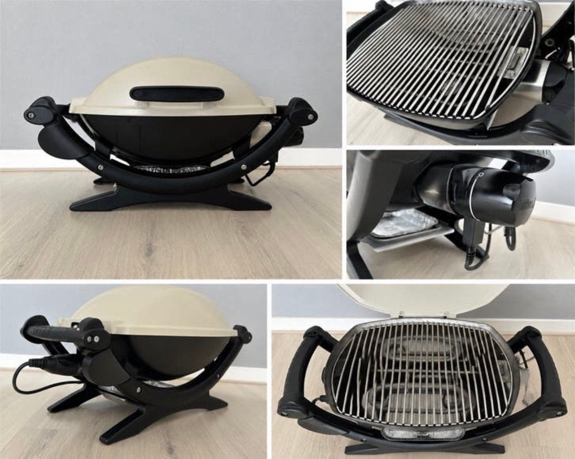 Weber Q140 elektrische BBQ- barbecue, Tuin en Terras, Elektrische barbecues, Zo goed als nieuw, Ophalen