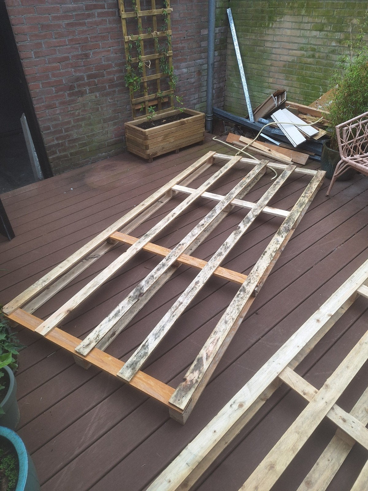 Gratis houten pallets, Ophalen, Gebruikt, 250 tot 300 cm, Overige houtsoorten