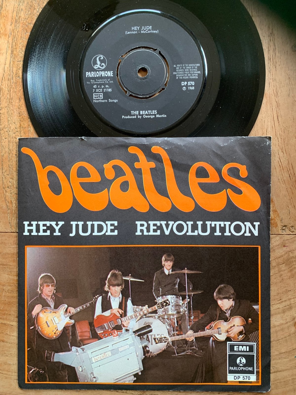 The Beatles vinyl single Hey Jude Revolution, Ophalen of Verzenden, Gebruikt, Pop