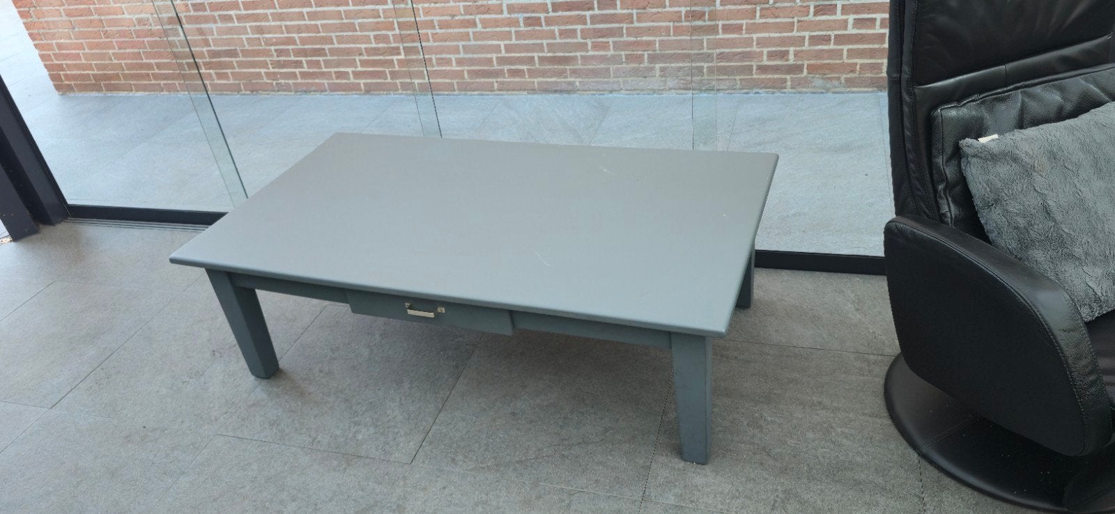 GRATIS grijs met lade - 140x80x47 cm, Ophalen, Gebruikt, 100 tot 150 cm, 50 tot 100 cm
