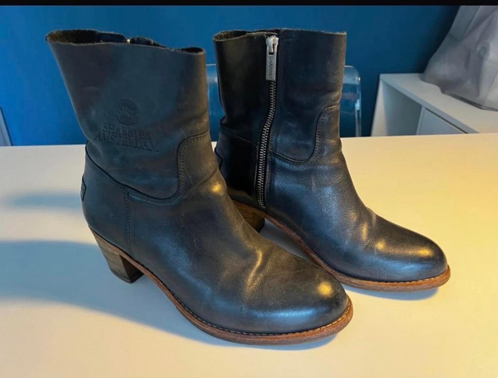 enkellaarzen van Shabbies Amsterdam, Kleding | Dames, Schoenen, Blauw, Lage of Enkellaarzen, Ophalen of Verzenden, Gedragen