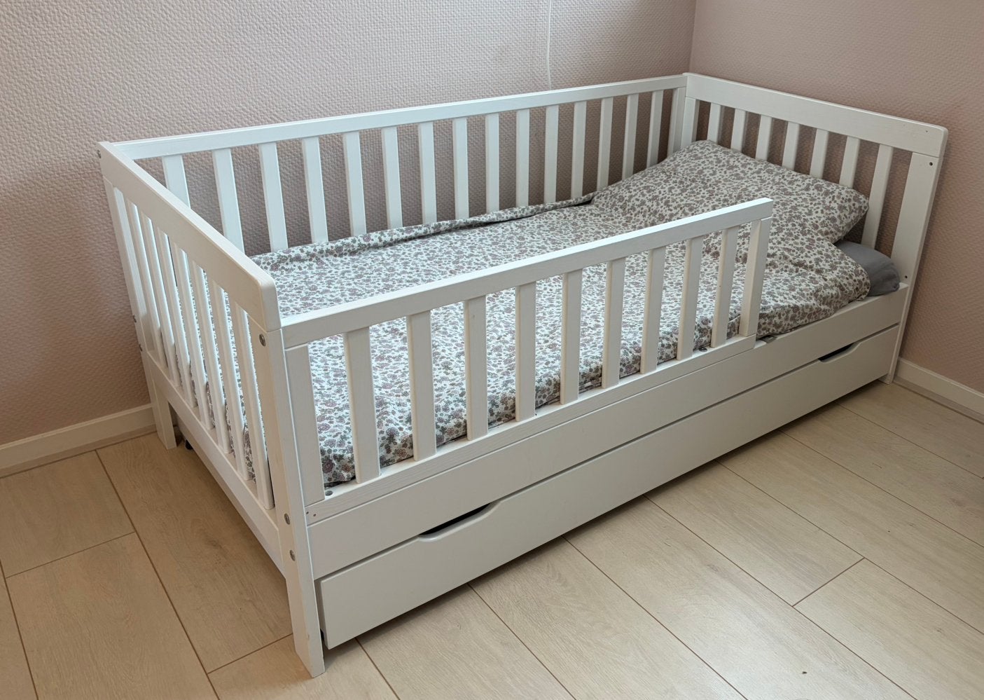 Petit Amelie peuterbed + lade + origineel matras, Kinderen en Baby's, Kinderkamer | Bedden, Ophalen, 70 tot 85 cm, 140 tot 160 cm