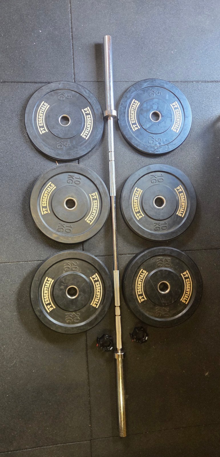 PT Essentials Barbell Set, Sport en Fitness, Fitnessmaterialen, Ophalen, Gebruikt, Benen