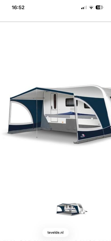 Dorema Panorama Multicolour Luifel met Voorwand Maat 13, Caravans en Kamperen, Voortenten en Luifels, Ophalen, Zo goed als nieuw