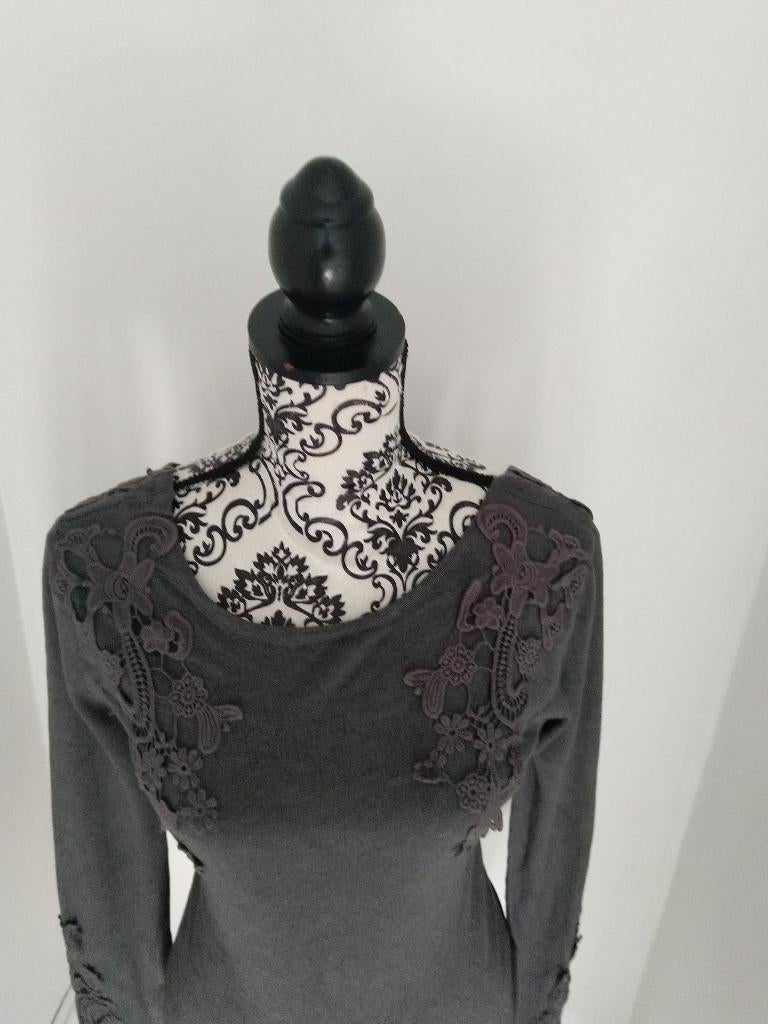 NIEUW NAUWSLUITEND GRIJS JURKJE MAAT 38 30% Kashmir, Kleding | Dames, Nieuw, Grijs, Boven de knie, Ophalen