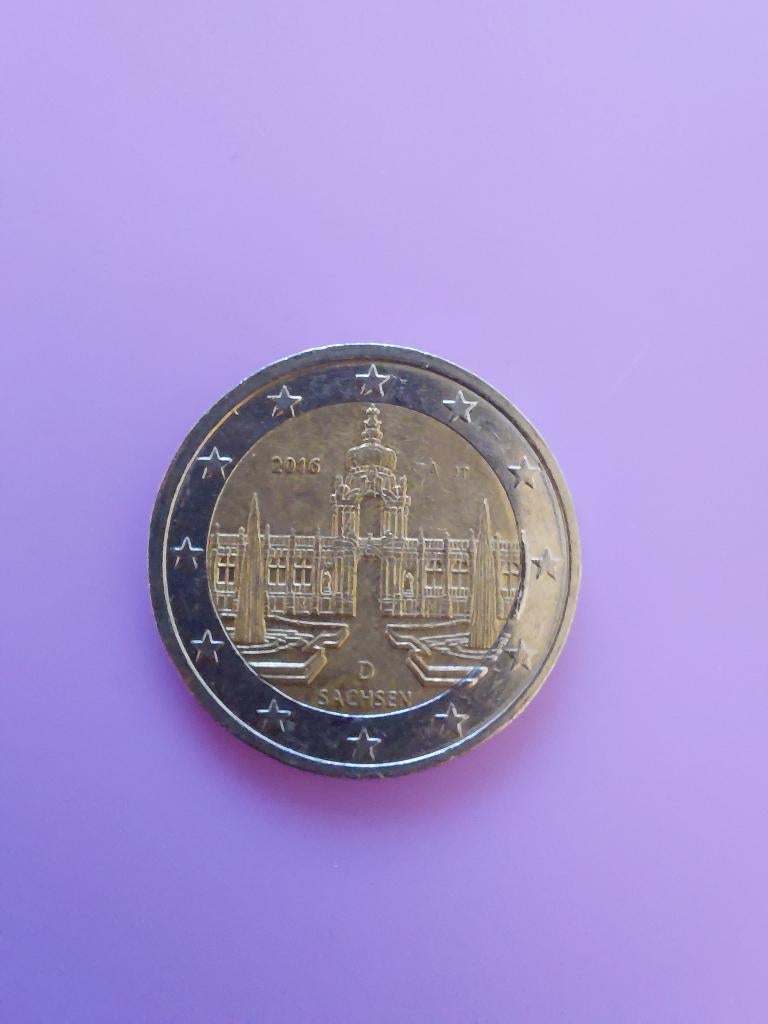 2016 Duitsland 2 euro Sachsen A, Verzenden, Duitsland, 2 euro, Losse munt