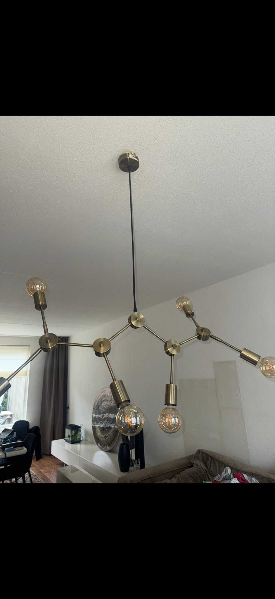 Metaal messing lamp, Ophalen, Gebruikt, Metaal, E27 (groot)
